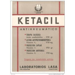 Papel secante publicidad ketacil
