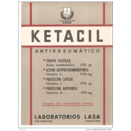 Papel secante publicidad ketacil