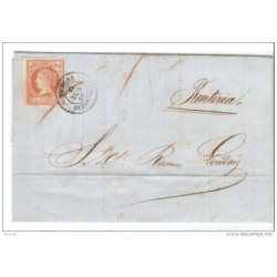 Carta de 1860 con matasellos de Tolosa guipuzcoa