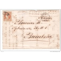 Envuelta de carta  con matasellos de burgos y por detras  barcelona
