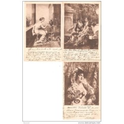 3 tarjetas postales  circuladas 1903