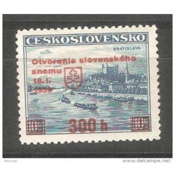 Sello checoslovaquia con sobrecarga eslovaquia