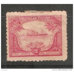 Sello america central steamship 1886