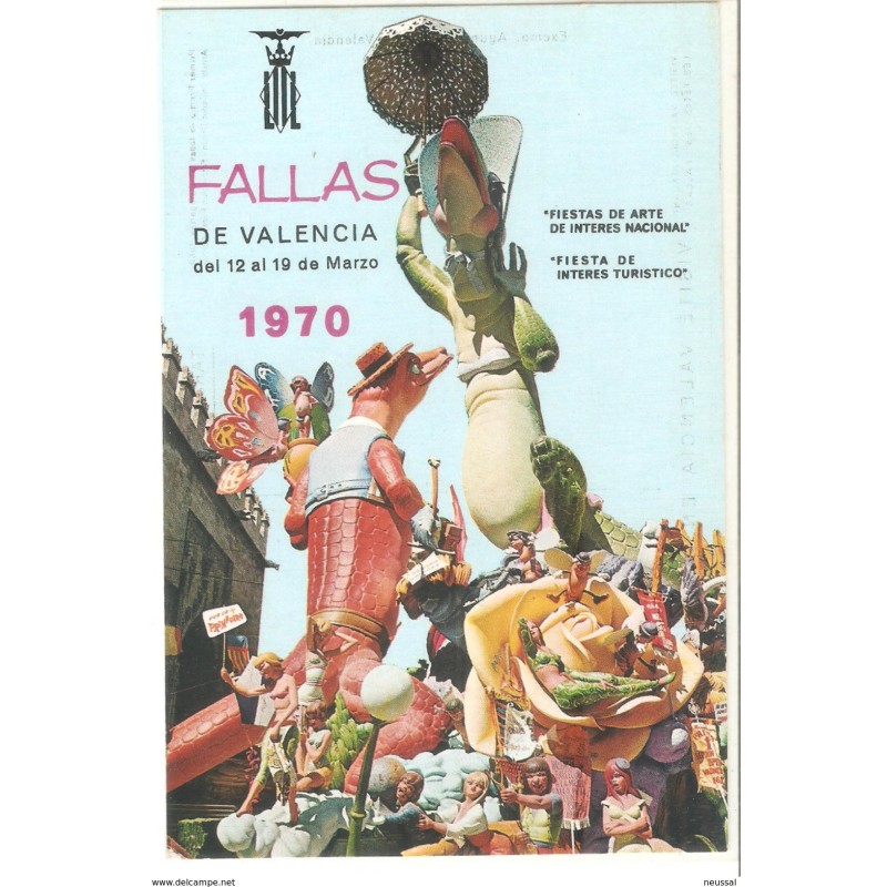 Tarjeta de 1970 fallas de valencia Tarjeta de 1970 fallas de valencia