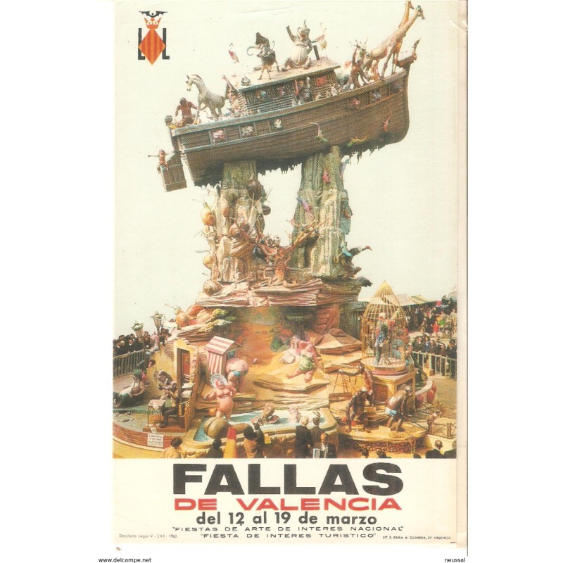 Tarjeta de 1965 fallas de valencia Tarjeta de 1965 fallas de valencia