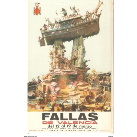Tarjeta de 1965  fallas de valencia