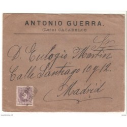 Carta con matasellos CARTERIA CACABELOS LEON