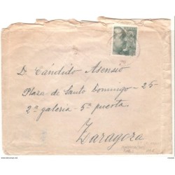 Carta de 1939 con Censura Militar Placencia de las Armas