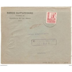 Carta con censura militar de Eibar