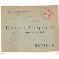 Carta  con matasellos franquicia de constantina y circulada con vintildeeta sin sellos