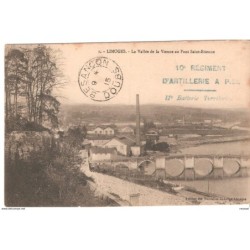 Tarjeta postal circulada de 1915 Limoges 10 regiment dartillerie a pied 11batterie territorial