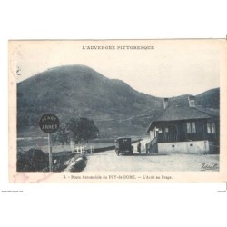 Tarjeta postal circulada Route automobile du puydedome
