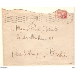 Carta con matasellos censura militar Albacete de 1937