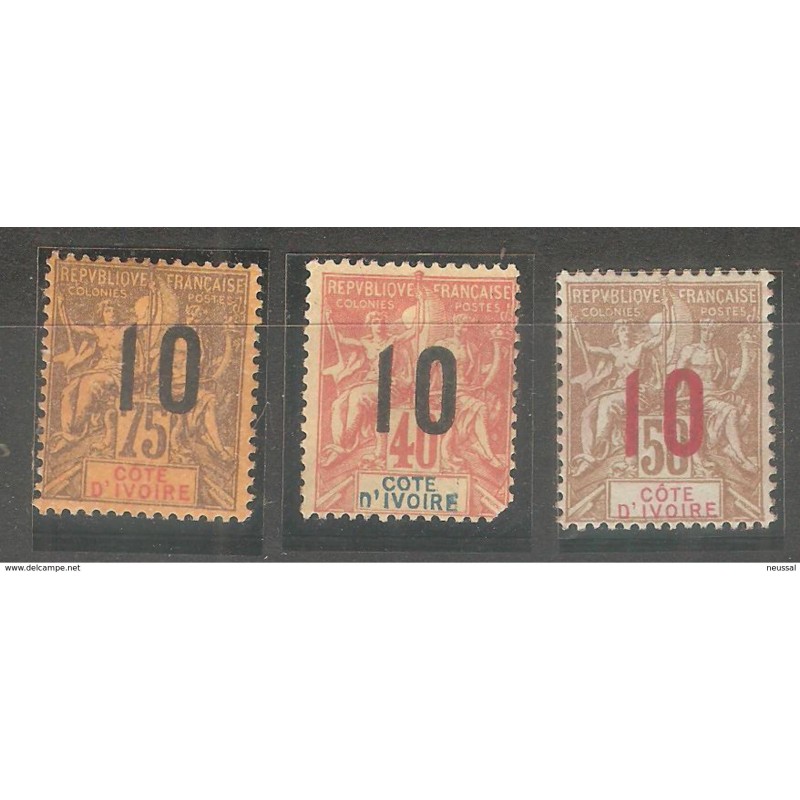 Sellos n 38A40A Cote divore Sellos n 38A40A Cote divore