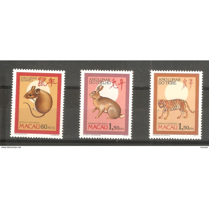 Sellos n 486 523 y 540 Macao Sellos n 486 523 y 540 Macao