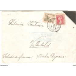 Carta con matasellos  censura militar Puebla de sanabria zamora
