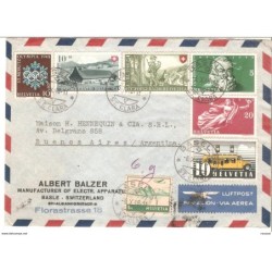 Carta de 1948 suiza matasello basel