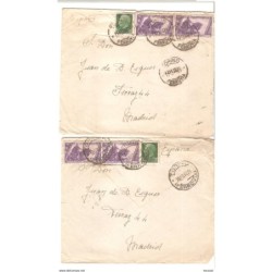 2 cartas de 1933 con matasellos torino