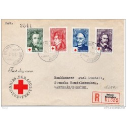 Carta de finlandia de 1948  red cross