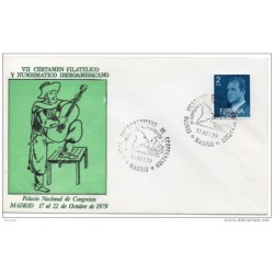Carta con matasellos  commemorativo VII certamen filatelico y numismatico iberoamericano 1979