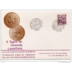 Carta con matasellos  commemorativo semana numismatica española 1980