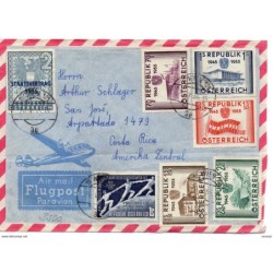 Carta con matasellos de wien 1955