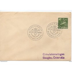 Carta con matasellos de stockholm 1946