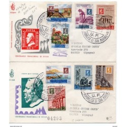2 sobres de 1959 serie de san marino con aereo incluido