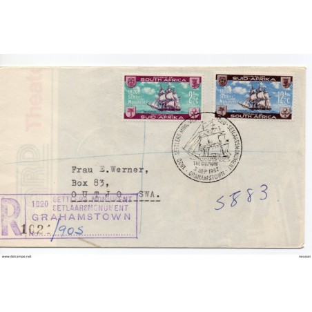Carta con matasellos 1962 south africa