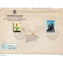 Carta con matasellos de 1968 reykjavik