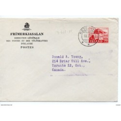 Carta con matasellos de 1958reykjavik