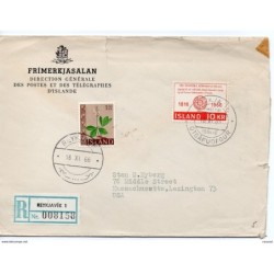 Carta con matasellos de 1966 reykjavik