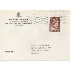Carta con matasellos de 1966 año del refugiado