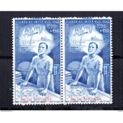 Pareja de sellos de wallis et futuna 1942