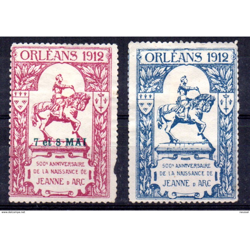 2 viñetas de jeanne darc 1912 2 viñetas de jeanne darc 1912
