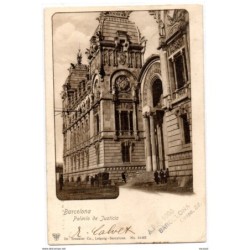 Tarjeta postal palacio de justicia barcelona circulada1902