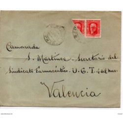 Carta con matasellos berja almeria y sello visectado