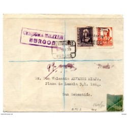 Carta de 1939 con censura militar burgos