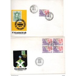 3 sobres diferentes feria nacional del sello 1978