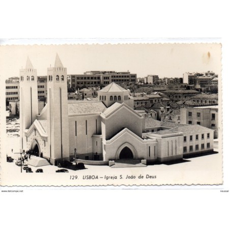 Tarjeta postal  de iglesia S Joao de Deus Lisboa