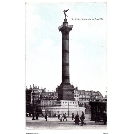 Tarjeta postal  de Paris Place de la bastille