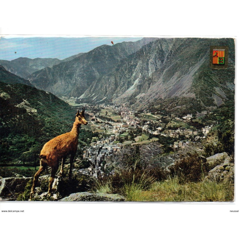 Tarjeta postal de Andorra circulada Tarjeta postal de Andorra circulada