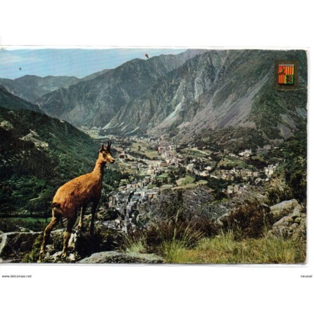 Tarjeta postal  de Andorra circulada