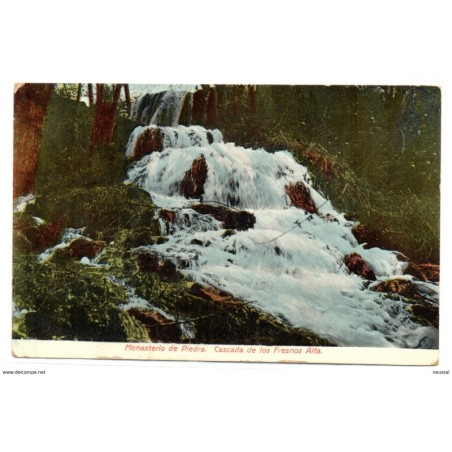 Tarjeta postal  de zaragoza  Cascada de los Fresnos Alta