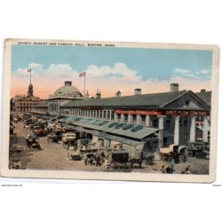 Tarjeta postal  quincy market and faneuil hall boston
