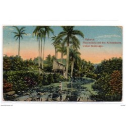 Tarjeta postal circulada 1917 Nacimiento Rio Almendares