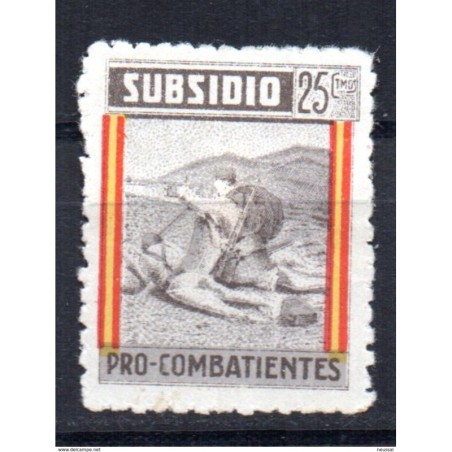 Viñeta  subsidio al combatiente 25cts