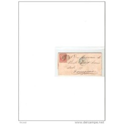 Carta con cuño azul de barcelona
