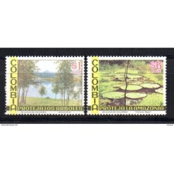 Dos sellos aereos de colombia naturaleza