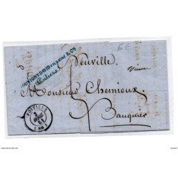 Carta prefilatelica de 1851 con matasello de poitiers